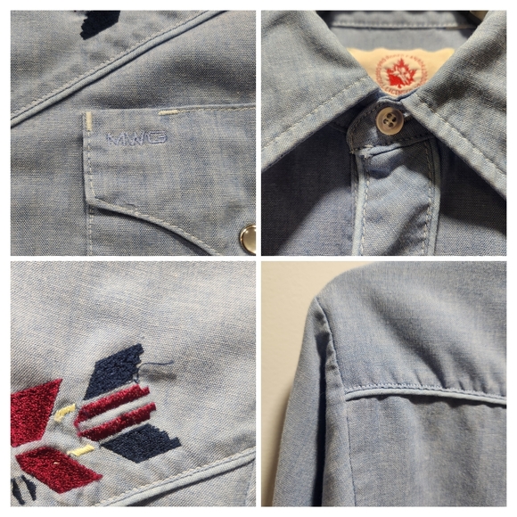 MWG Apparel Corp | Blue Chambray Western Cowboy Shirt - Pro Rodeo Canada - Picture 9 of 15
